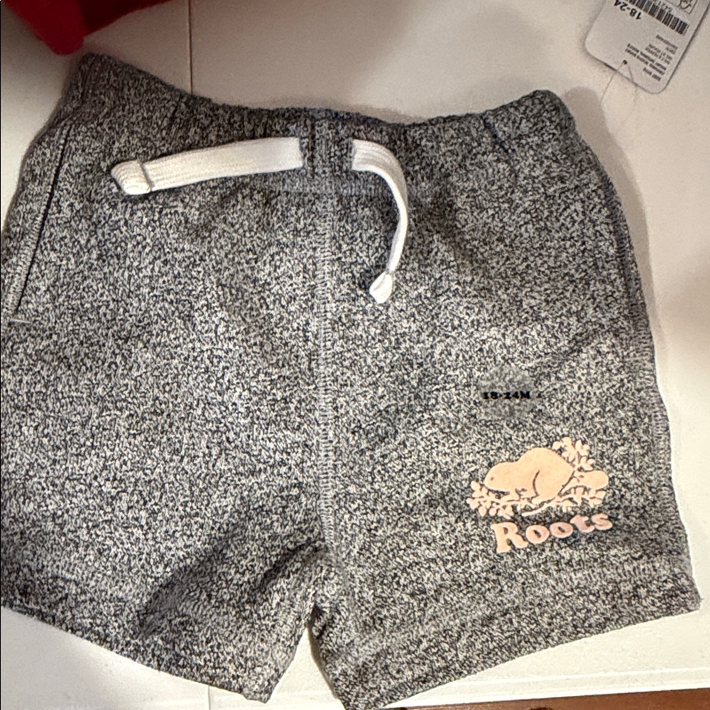 Roots Kids Charcoal Knit Shorts